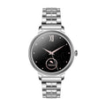 AK38 ladies smart watch with TFT screen and stainless steel Milanese bracelet on wrist