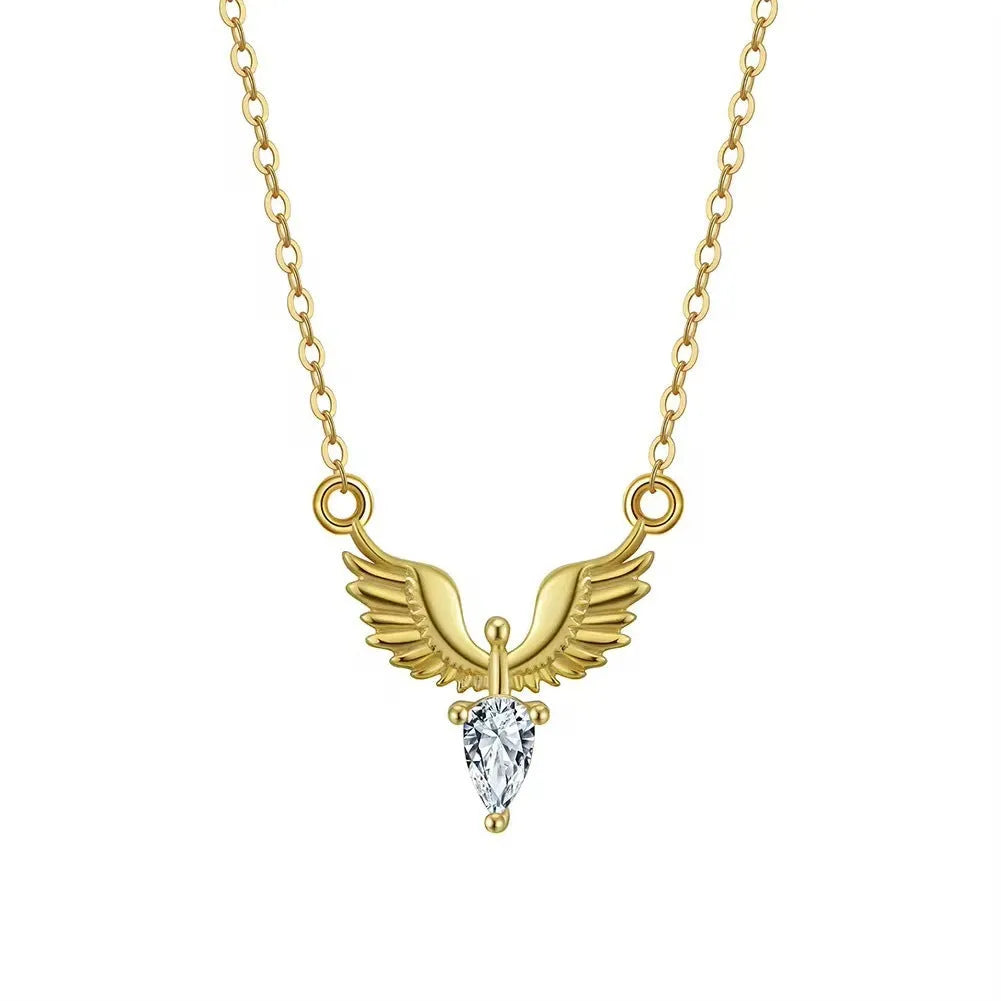 925 sterling silver eagle pendant necklace on O-ring chain with adjustable length 41cm-50cm