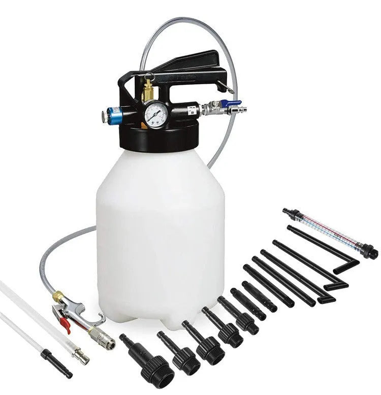 Pneumatic automatic transmission oil changer machine unit with tank oil filler
