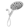 Portable 6-inch handheld shower with electroplated finish showing spray function selector