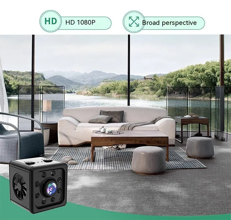 Black square K13 remote network sports HD camera with mounting bracket on white background