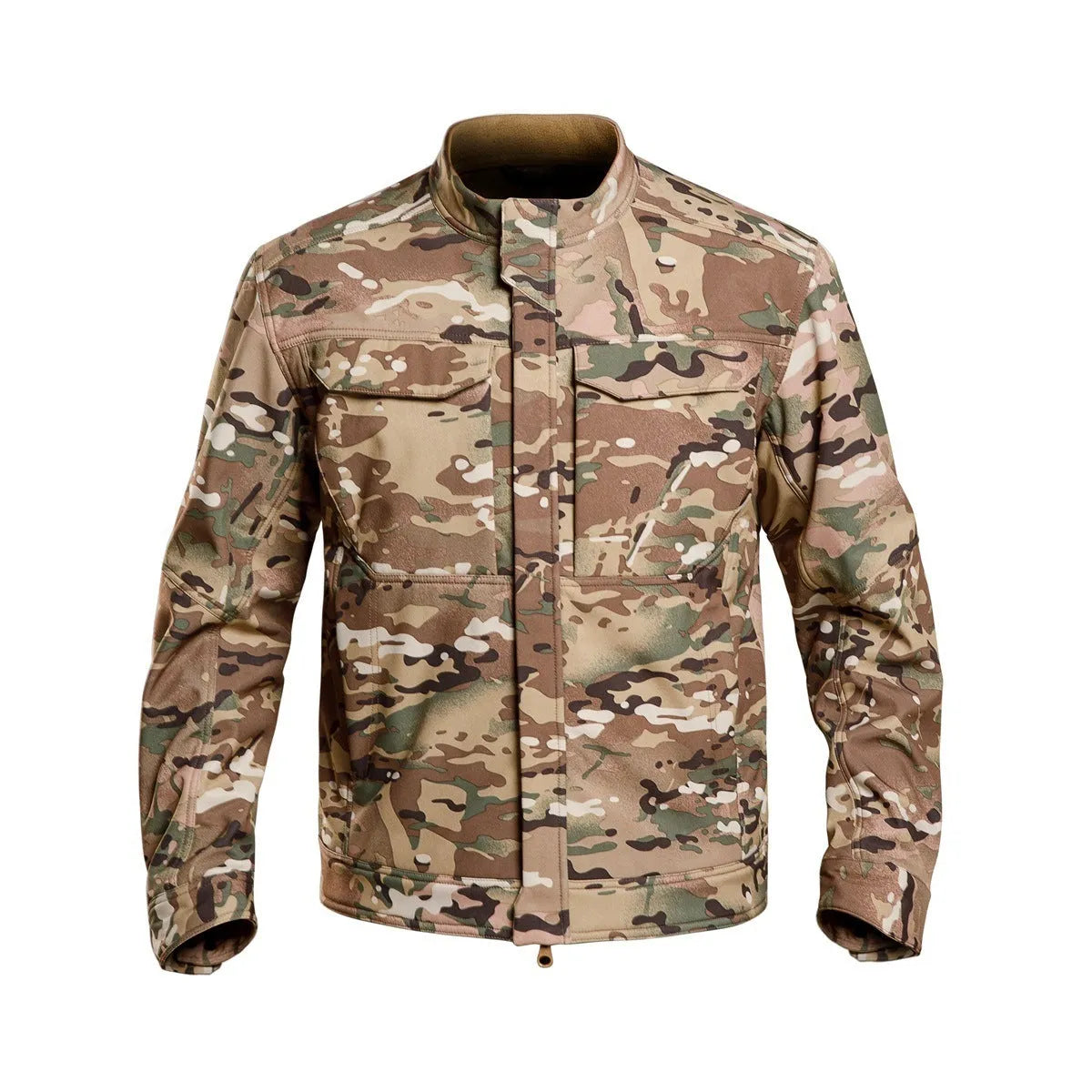 Bone Frog Peak Breaker soft shell mountaineering jacket in black, shown as a cardigan-style outdoor coat.