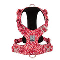 Floral pattern pure cotton dog chest harness with adjustable straps for sizing