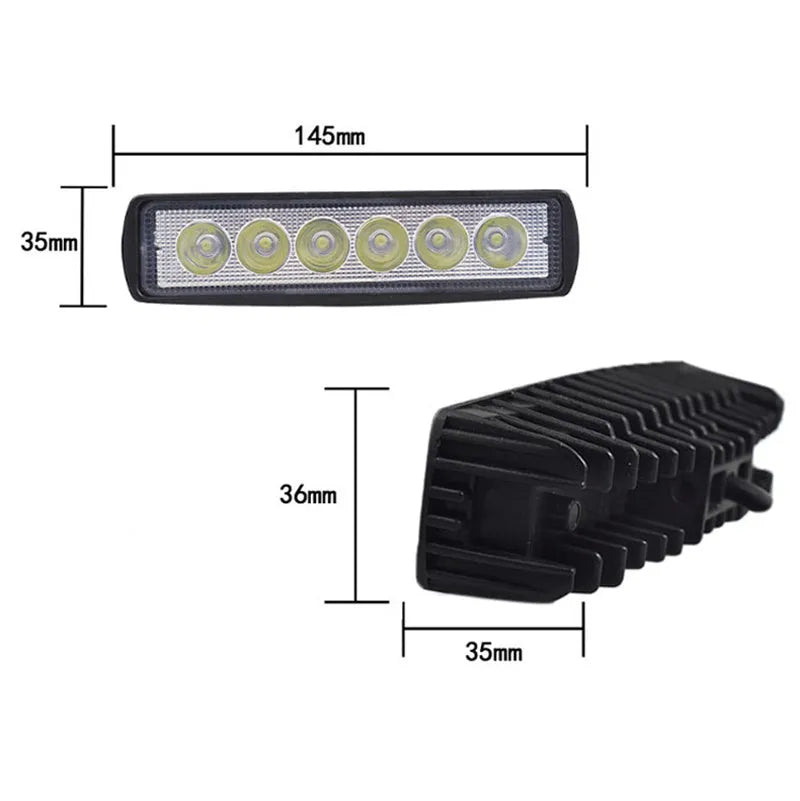 Black auxiliary LED spot light with die-cast aluminium shell for vehicle mounting