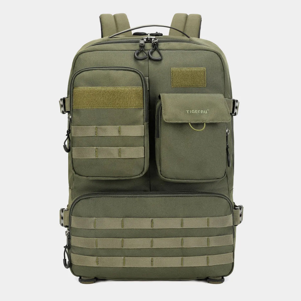 17 inch army green tactical waterproof backpack with 20-35 litre capacity
