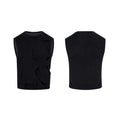 Men's solid colour short Lyocell vest with round neck, shown in black and grey.