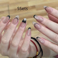 Sweet Girl fake nails in assorted colours with classic round shape for short natural nails