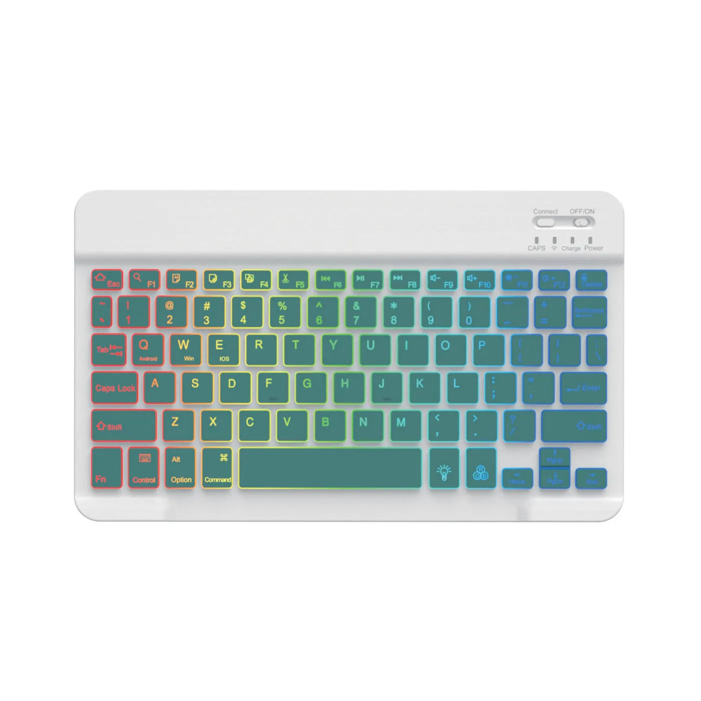 10-inch colourful backlit Bluetooth keyboard for tablets in various colour options