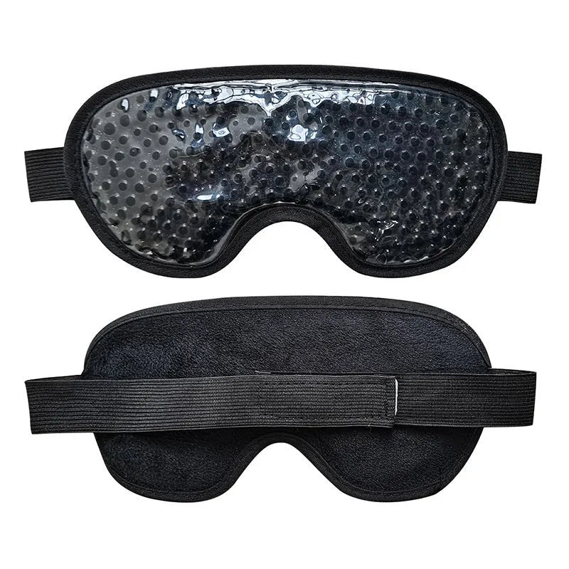 White portable electric eye mask with USB charging cable and atomising mask