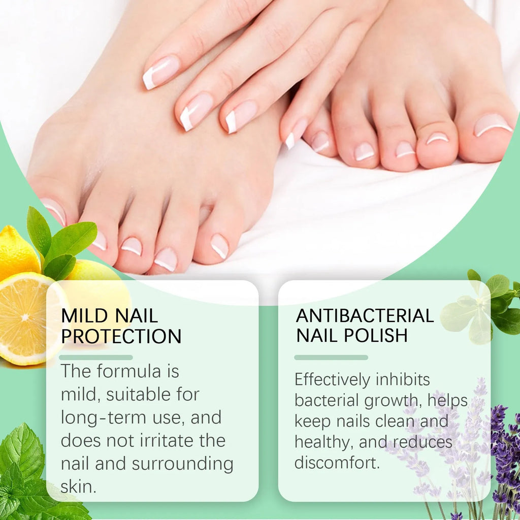 30ml plastic bottle of clear nail nursing solution for gentle daily cleaning