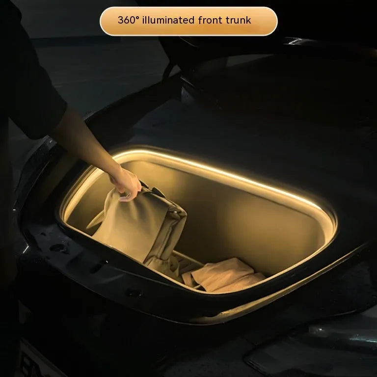 Tesla Model 3 and Y front centre console ambience lighting kit in soft silicone with colour choice.