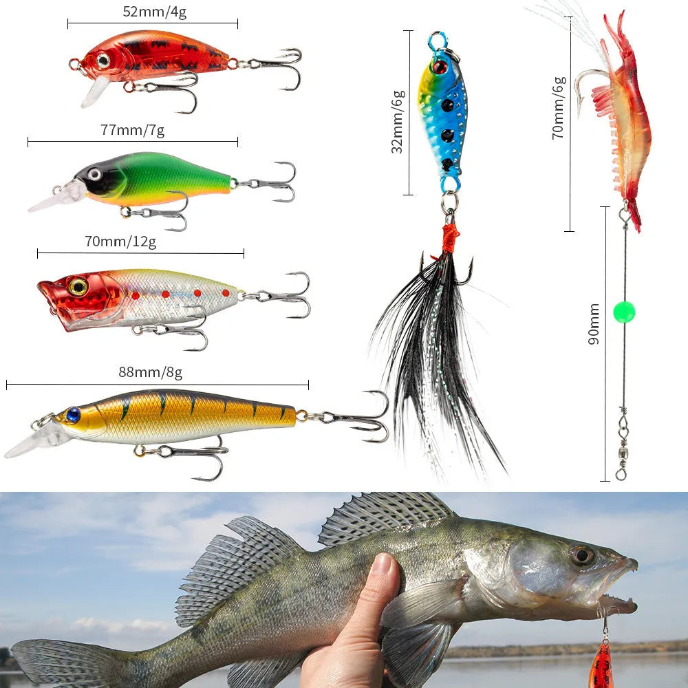 24-piece Christmas Mino Bog themed metal fishing set blind box