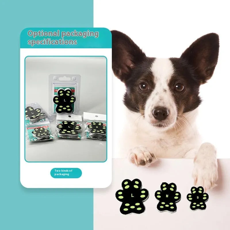 Silicone cloth dog walking claw protection footstickers in S and M sizes