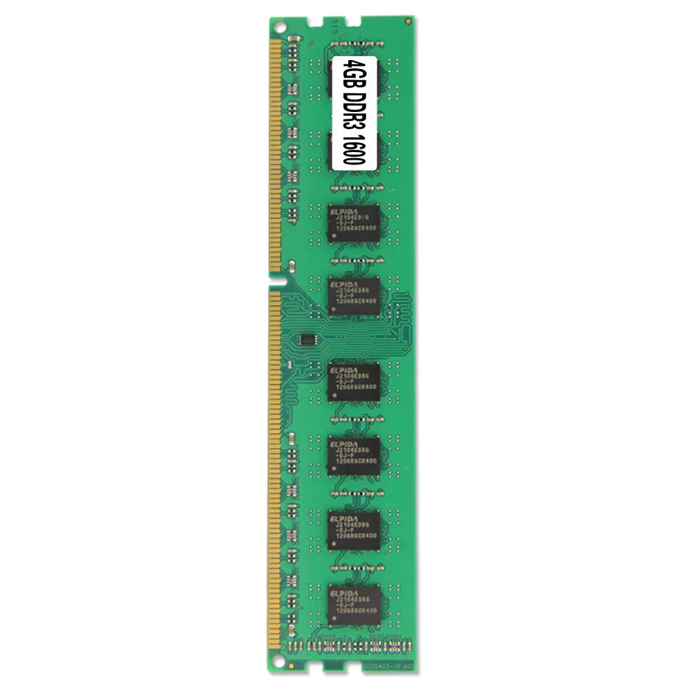 Desktop DDR3 4GB 1600MHz RAM memory module with 240-pin connectors