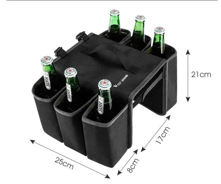 Bicycle double-sided anti-scratch drink pack in black or orange colour with 2L capacity