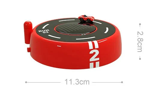Round car shaped solar aromatherapy decoration for vehicle interiors in black, red or white colours