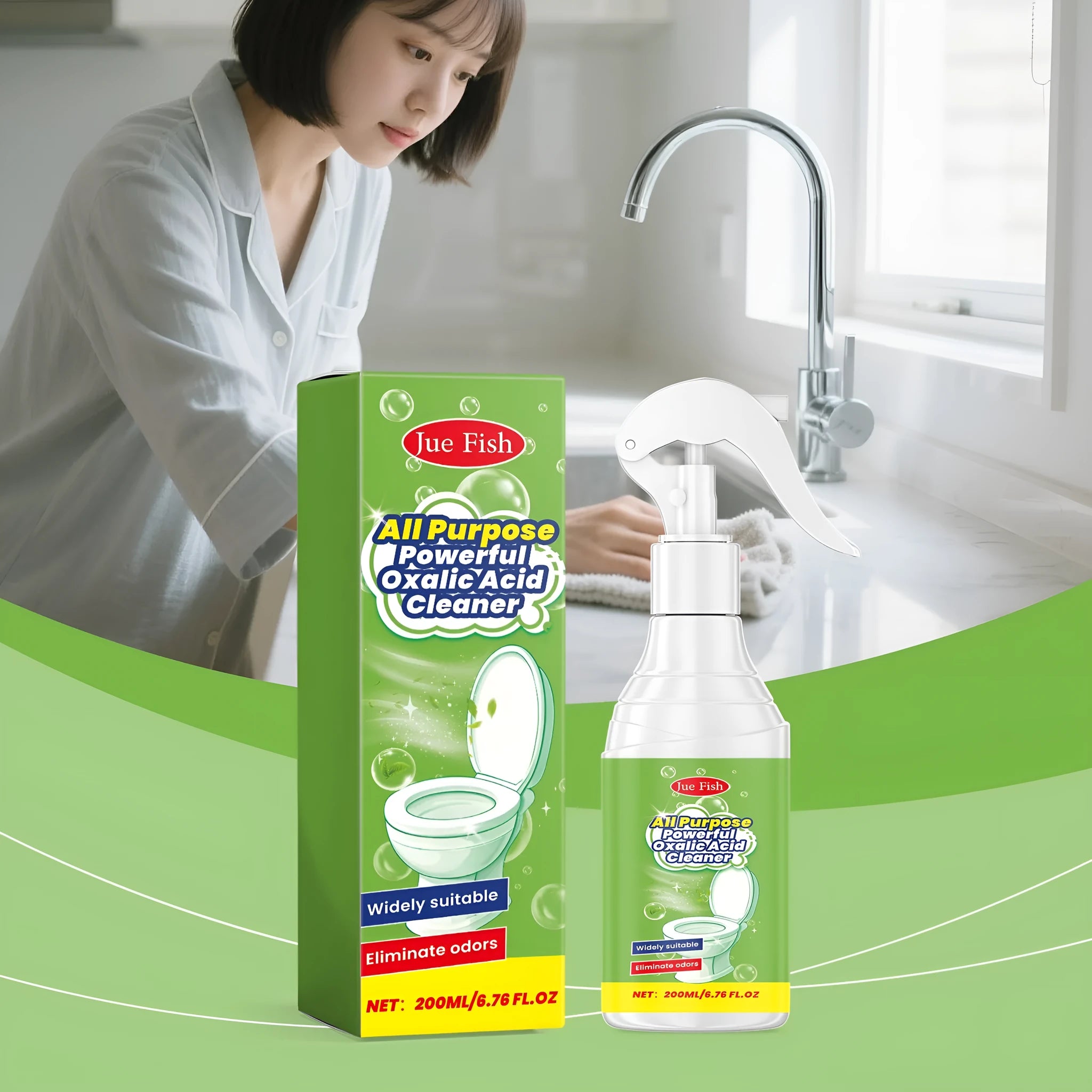 200ml multi-functional household grease cleaning spray bottle with trigger.