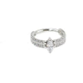 Ladies heart shape zircon earrings with diamond treatment in titanium steel metal 1.2x8mm