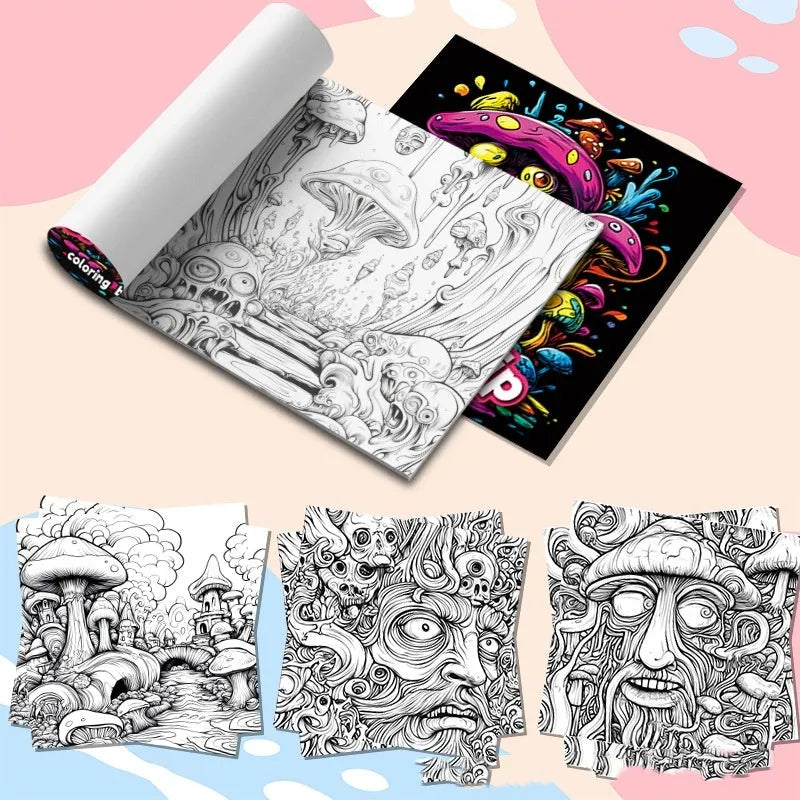 Acid tour coloured paper painting book showing 200mm length measurement