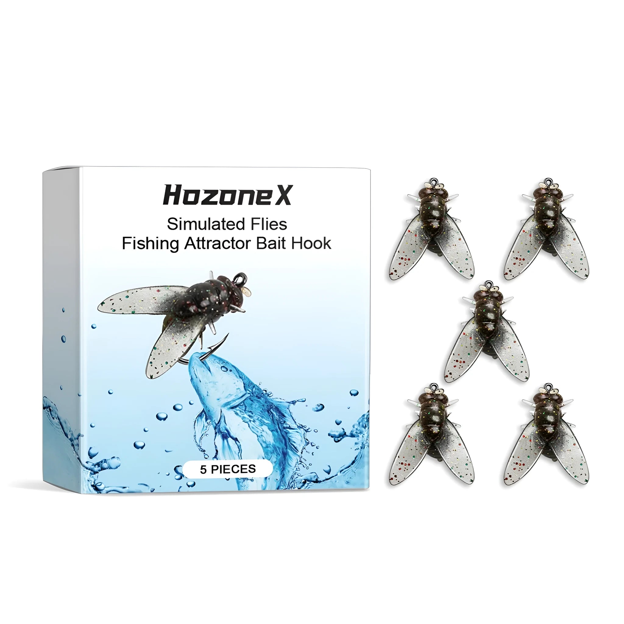 Five 1.5cm biomimetic insect soft fishing baits made from TPR and silicone materials
