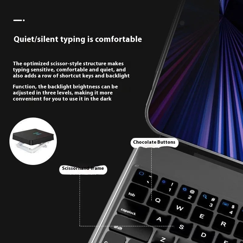 11-inch Bluetooth magic control keyboard with magnetic iPad protective cover in five colour options