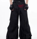Boys wide-leg function pants in refined Korean style, black and grey solid colour options