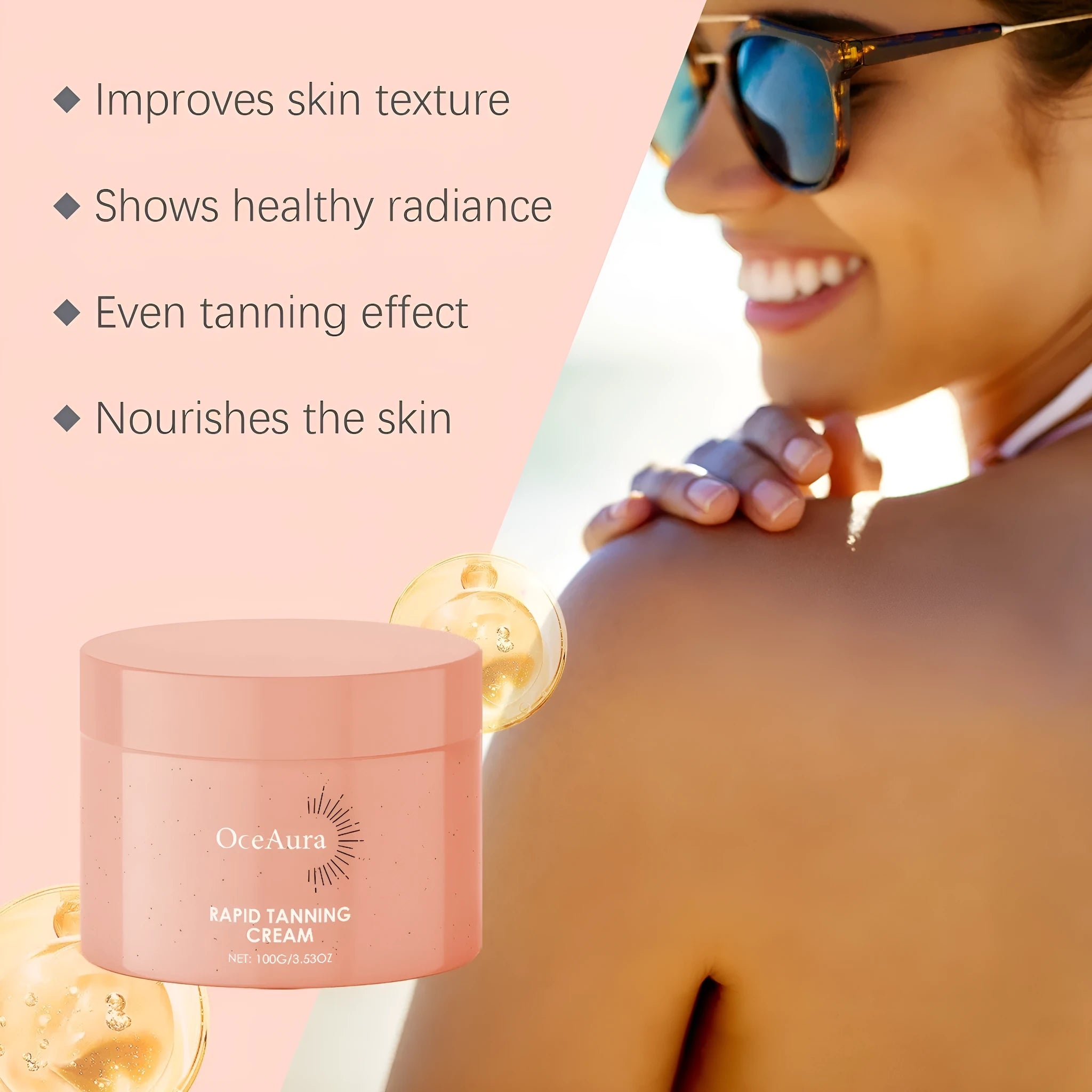 100g darkening cream container for body makeup and performance tanning applications