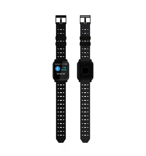 A6 smart bracelet with colour screen and silicone strap in black, blue or orange colours