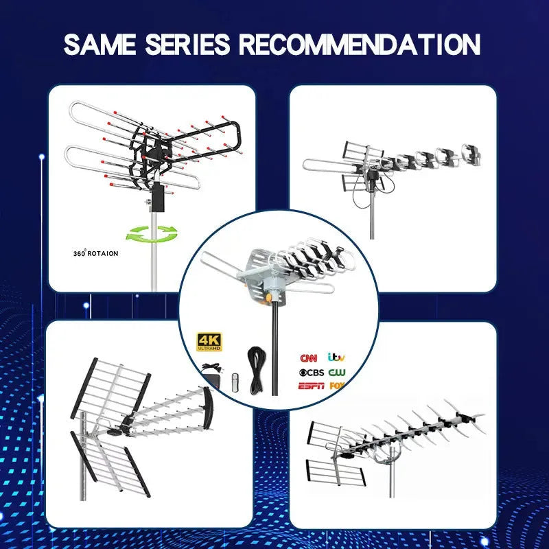 GR-1002 rotatable outdoor digital television antenna with high gain receiver