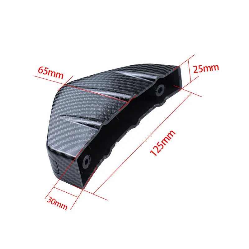 15cm universal triangle rear spoiler in ABS plastic with carbon fibre finish for general motors vehicles