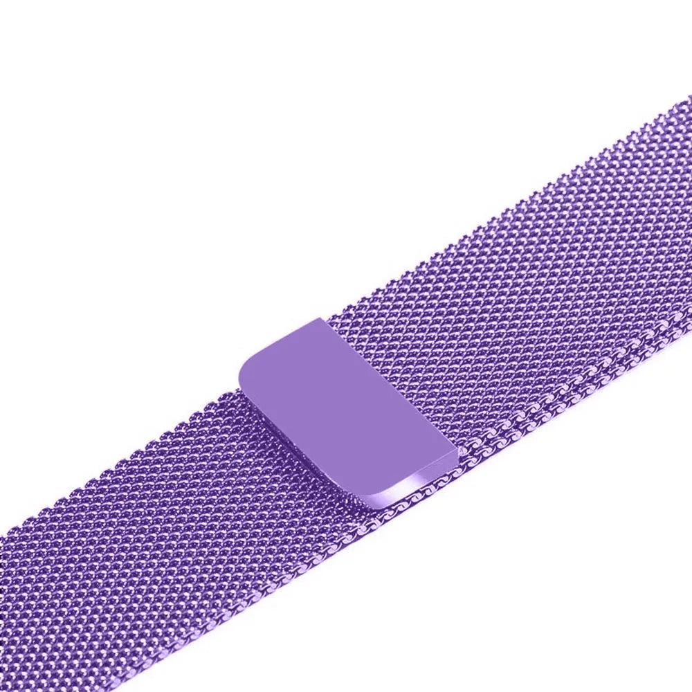 Apple Watch stainless steel mesh strap with magnetic clasp in silver, black, gold and rose gold