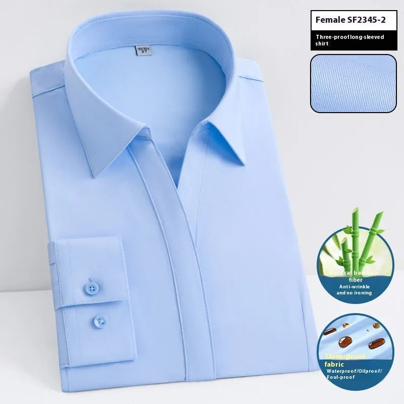 Men's bamboo fibre business shirt with square collar in slim fit design