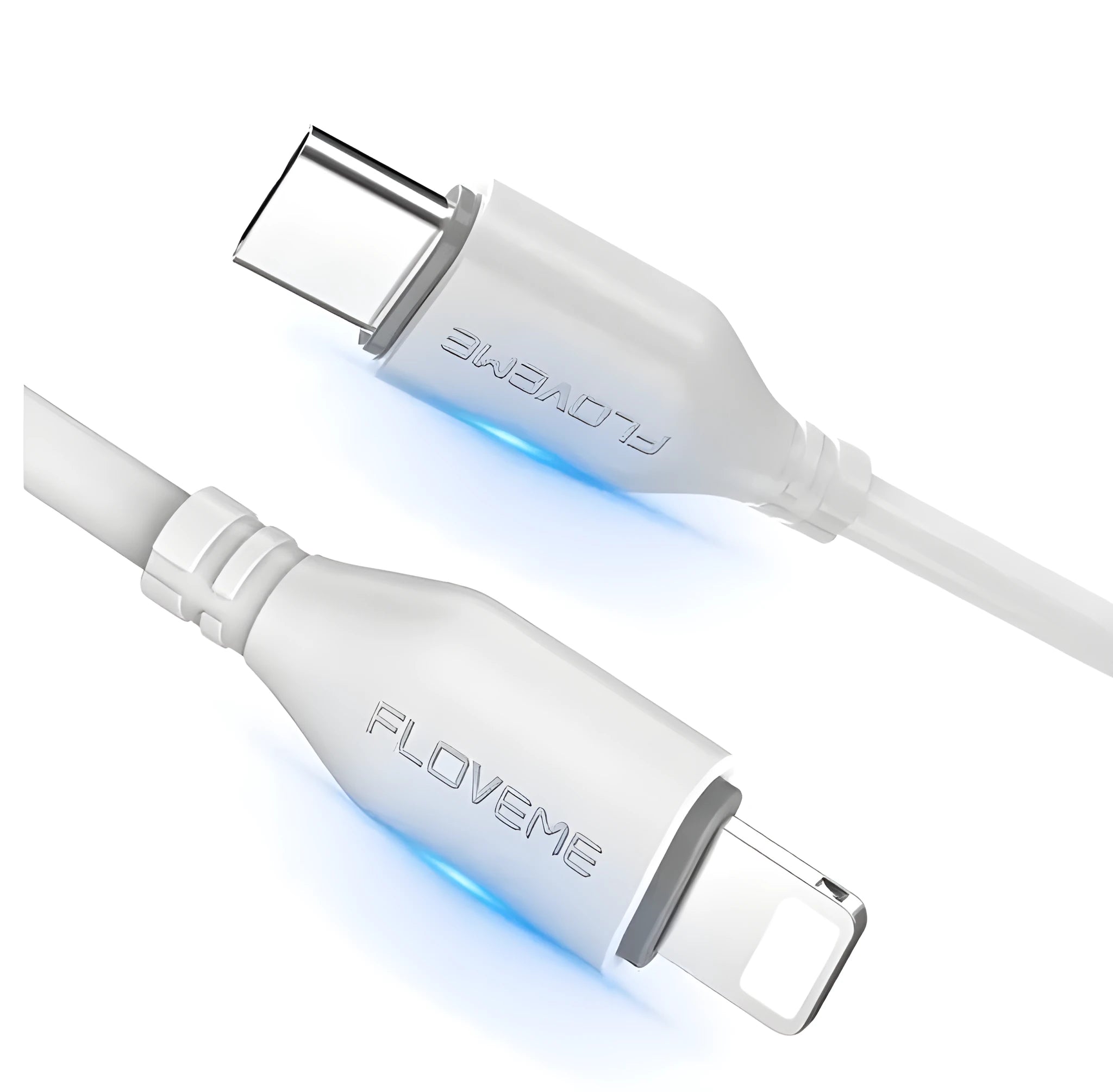 White 240cm USB-C to Lightning charging cable for iPhone and iPad fast charging