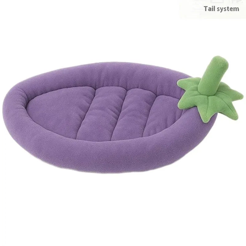 Removable washable pet mat for dogs and cats in brown, shown in a large size.
