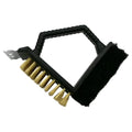 Triangular stainless steel barbecue cleaning brush with PP handle for grill maintenance