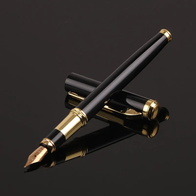 Black and red metal shell ink pens with a 0.5mm fine nib for office and gift use