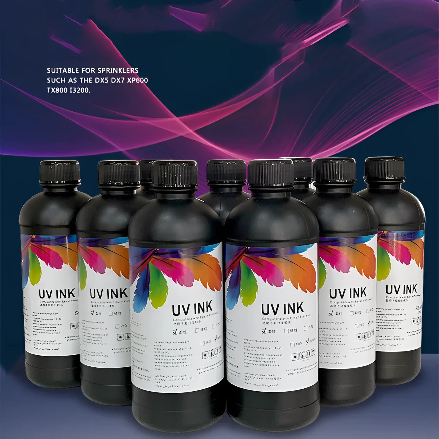 500ml bottle of Epson compatible UV printer ink for XP600 TX800 5th and 7th generation models