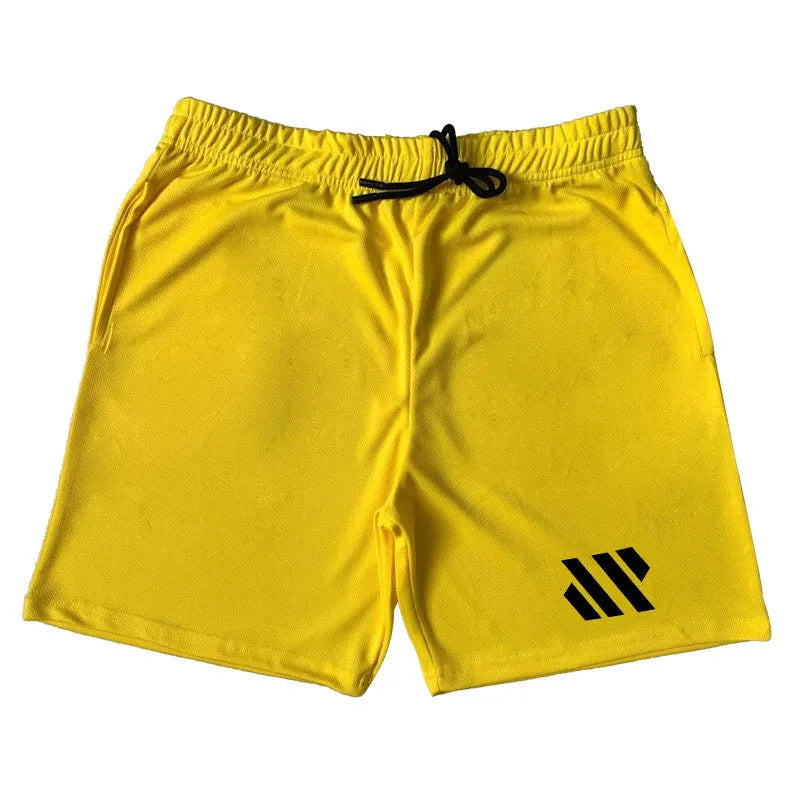 Men's loose fit metal silk sports shorts for summer running in multiple colours.