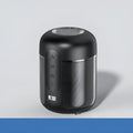 Black portable Bluetooth speaker measuring 72mm wide by 99mm high with 30W output power