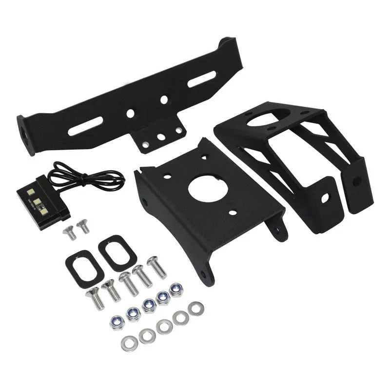 Black aluminium alloy license plate bracket for Honda motorcycles with short tail modifications