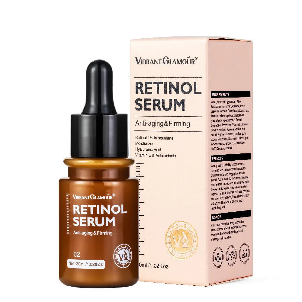 30ml retinol facial serum bottle reducing dry lines and fine lines