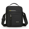 Men's casual nylon messenger bag in crossbody style with sewing thread detail.