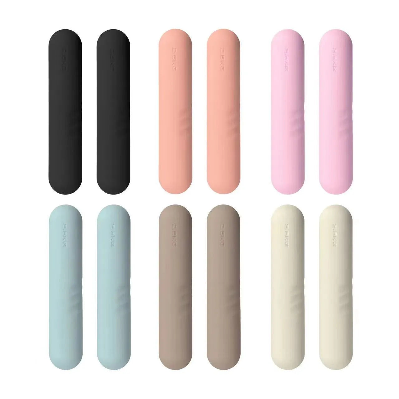Silicone-edged hand-drawn dumbbell stick in various colours with cast iron construction