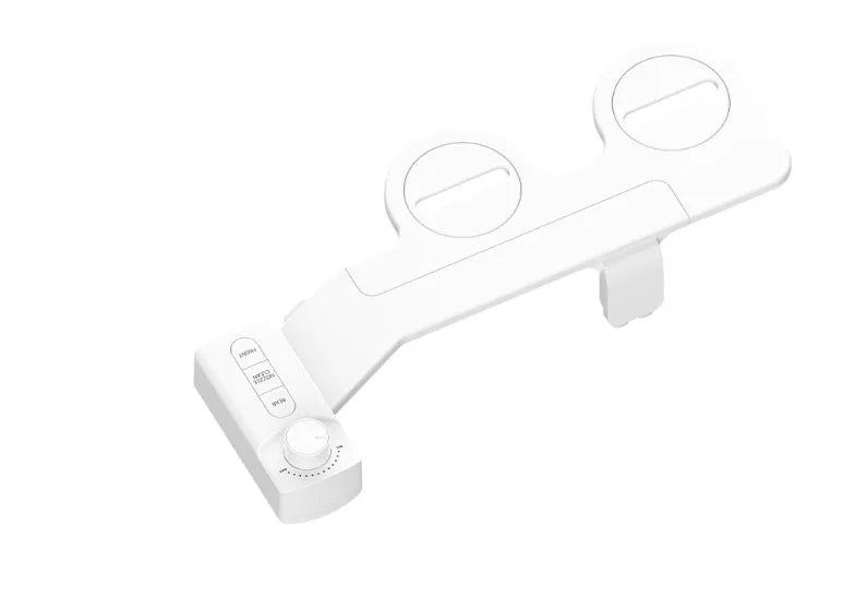Pure white button wash tool with detachable components and removable cleaning nozzle