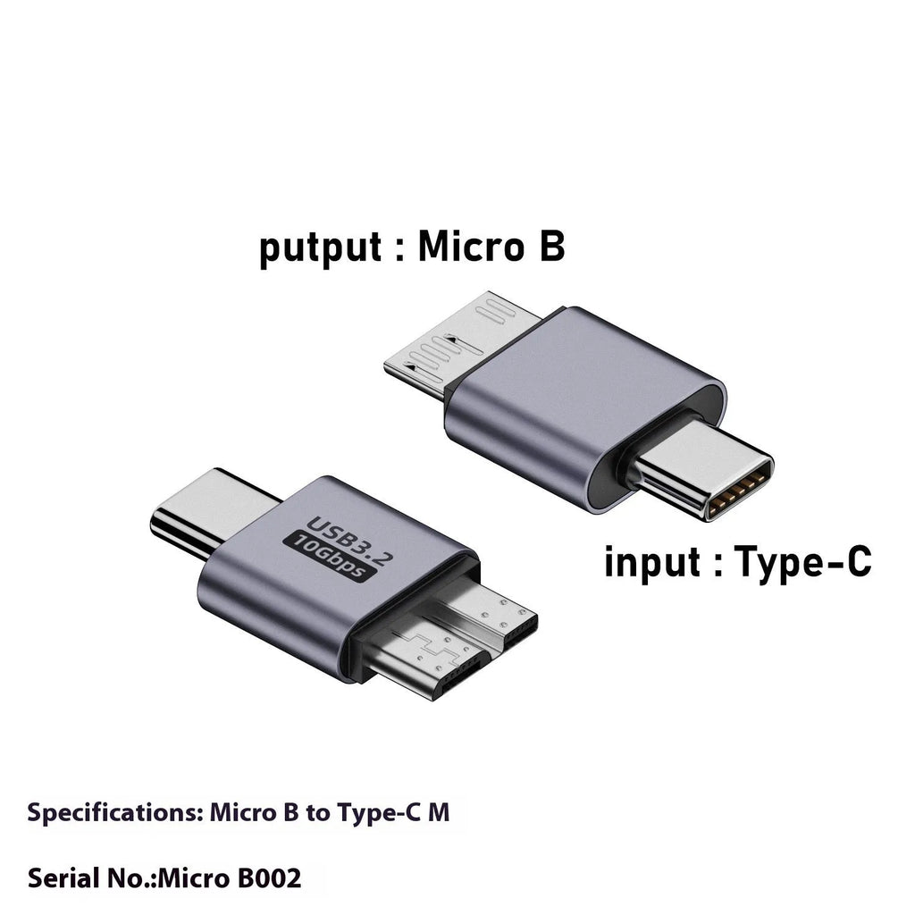 USB AM to Micro-B male-to-male adapter cable for hard drives and phones