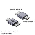 USB AM to Micro-B male-to-male adapter cable for hard drives and phones