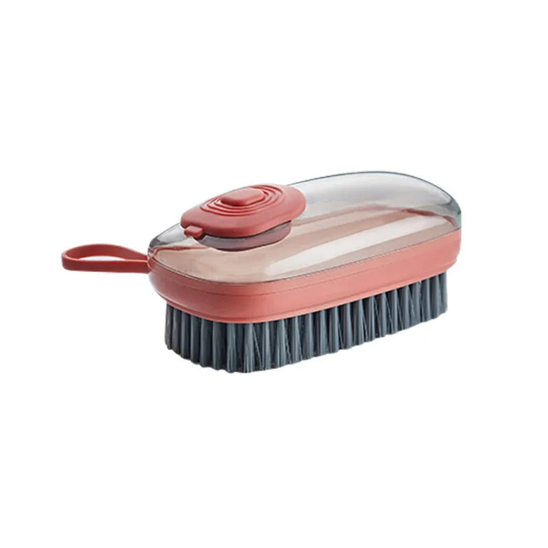 Automatic liquid cleaning brush with ergonomic ABS handle in multiple colour options