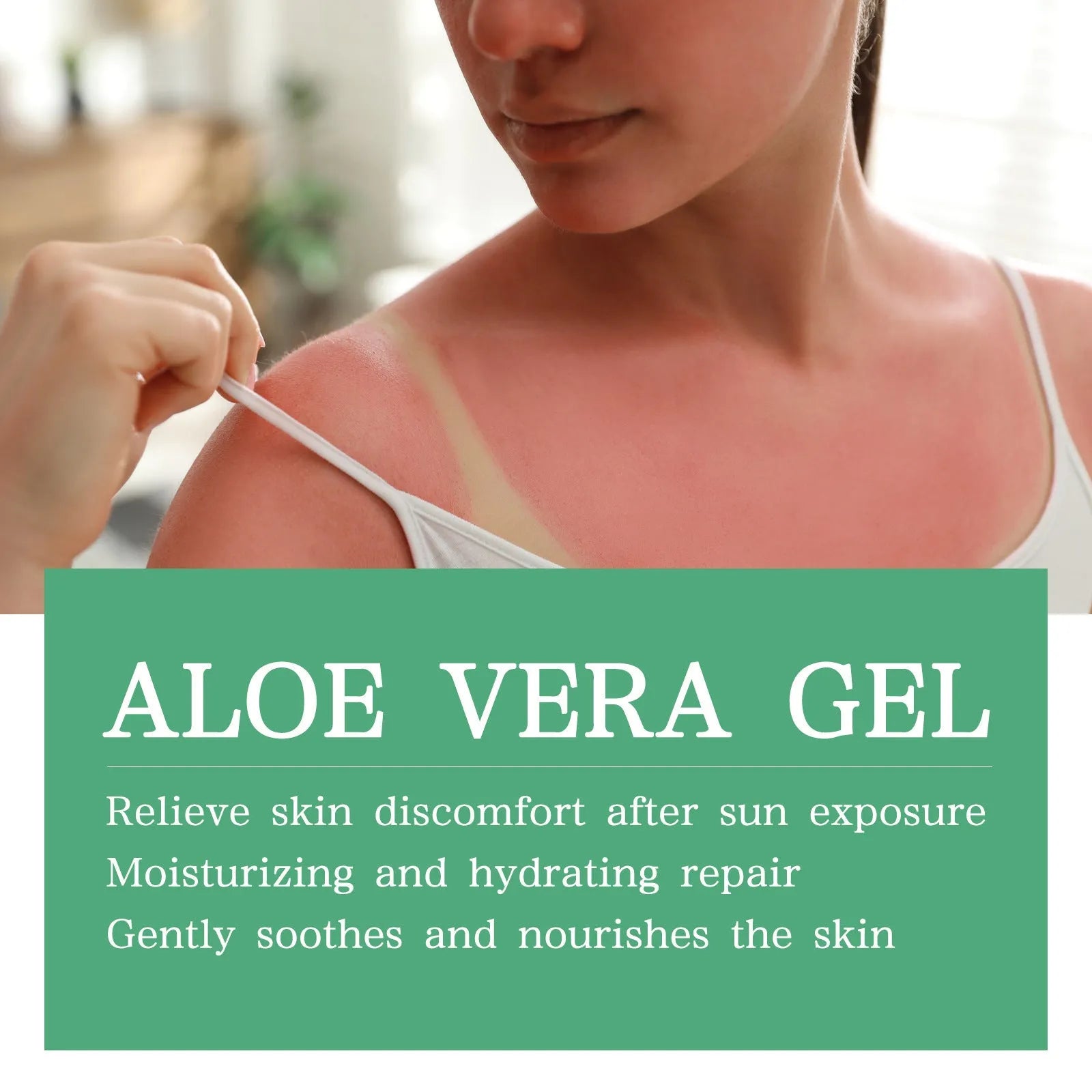 Tanning cream tube with after sun aloe vera gel for summer beach bronzing
