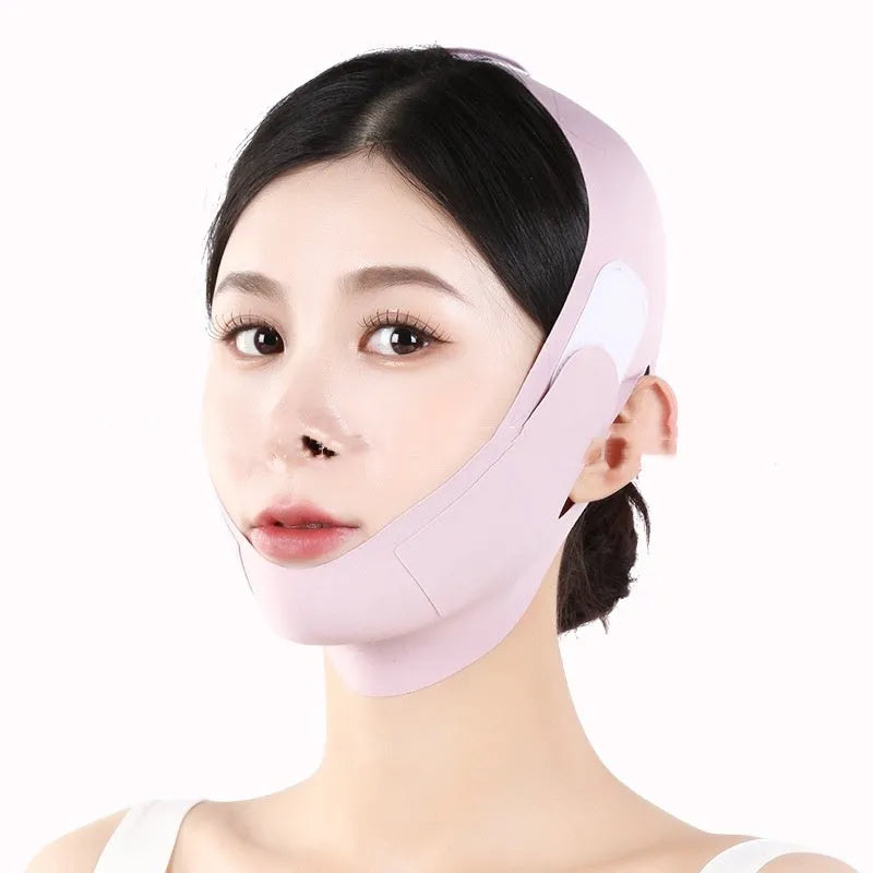Small V face shaping mask with graphene infusion in green and purple colour options for facial lifting