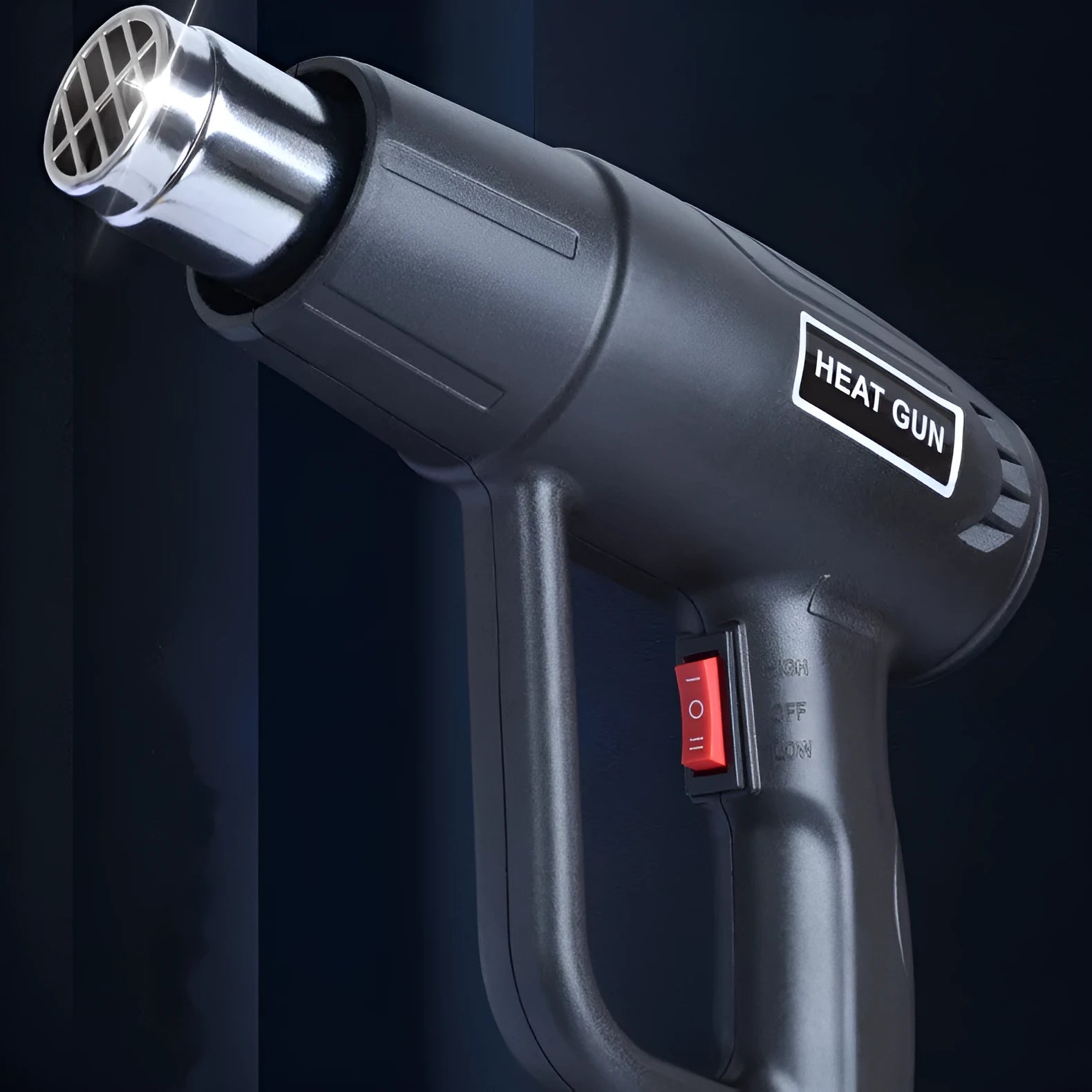 2000W industrial hot air tool with temperature regulating settings and grid air outlet